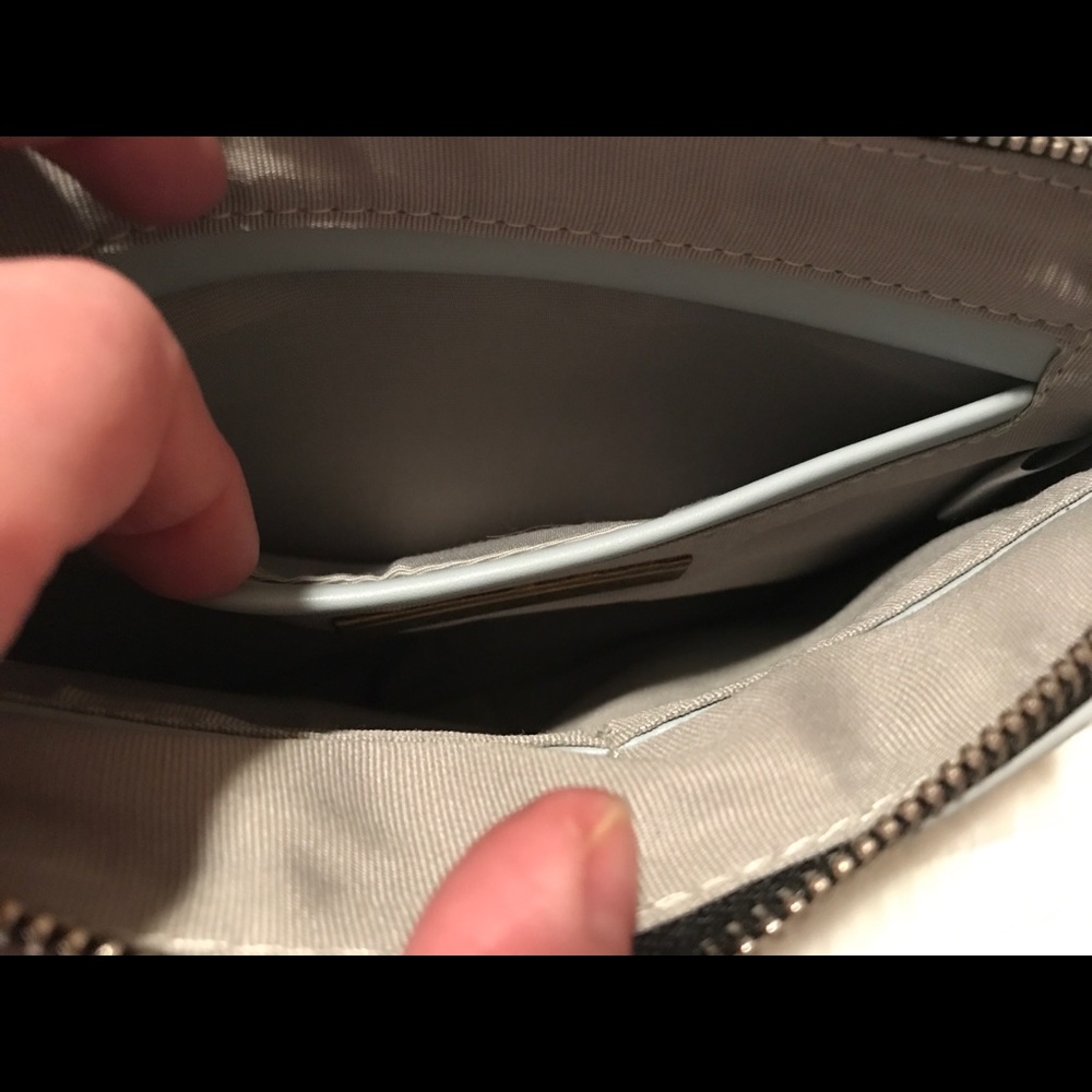Stitch Fix STREET LEVEL Zip Top Clutch Purse Handbag Baby Blue Flap Front Bag - Picture 8 of 8